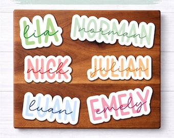 Name stickers - Waterproof name stickers - Personalized vinyl stickers with name, custom text