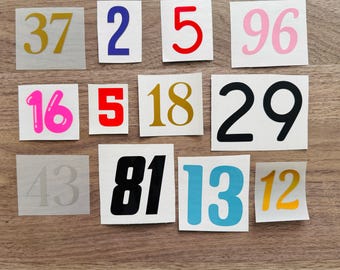 Vinyl Number Stickers - Number Stickers - Vinyl Stickers - Number Stickers - Customizable Lettering
