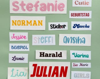 Personalisierte Wunschtext Aufkleber Namen I Schriftzug Aufkleber personalisiert I Namenssticker I Namensaufkleber Vinylsticker wasserfest