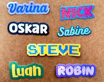 Holographic name stickers - Personalized name stickers holographic – Holographic & waterproof stickers