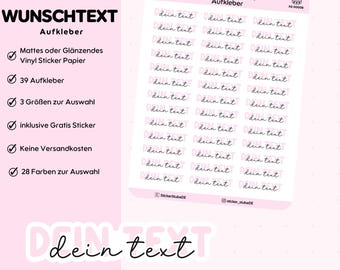 Custom text stickers | Personalized stickers | Text stickers | Stickers with your own text | Individual stickers for calendars and planners