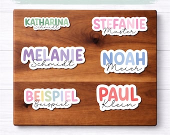 Name stickers - Waterproof name stickers - Personalized vinyl stickers with name, custom text