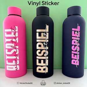 Personalisierte Aufkleber Namen I Schriftzug Aufkleber personalisiert I Namenssticker I Namensaufkleber I wasserfeste Trinkflaschenaufkleber