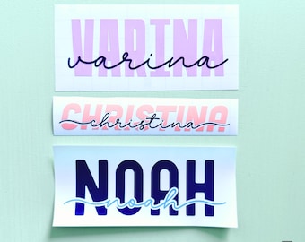 Personalized name stickers | Lettering stickers | Name stickers | Waterproof water bottle stickers