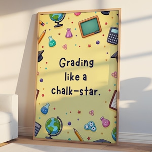 Leraar grappig citaat afdrukbare poster, cadeau leraar pensioen, eindejaarsbedankje leraar, geschenken leraar van administratief personeel