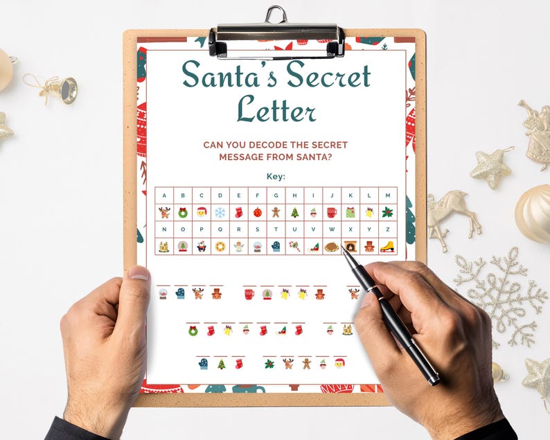 Secret Message From Santa Code Breaker Game, Printable Santa Letter ...