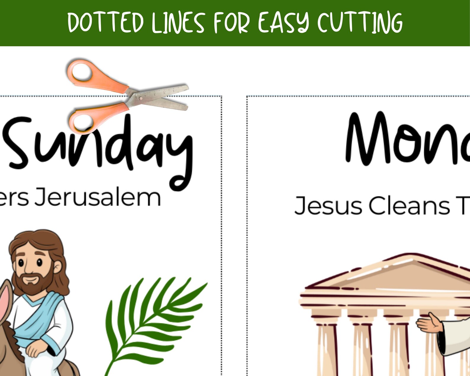 Holy Week Cards for Kids, Easter Story Cards, Holy Week Printable, LDS ...