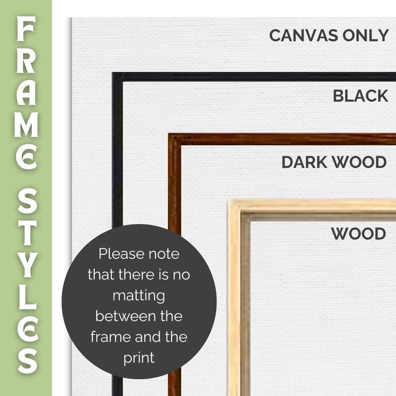 Frame styles black white wood dark wood