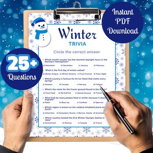 winter trivia game with answers instant pdf download 25+ questions