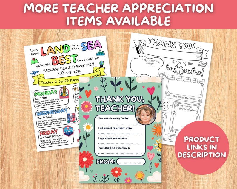 Travel Theme Teacher Appreciation Week Itinerary Flyer, Editable ...