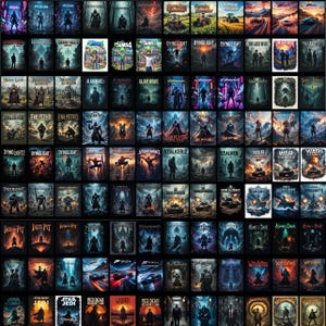 462 Pieces Top 150 Games Poster Clipart Wallart Bundle Game Poster Gaming Collector Online Game Design AI Video Games