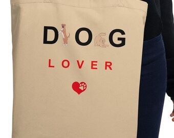 Organic Cotton Tote Bag - Dog Lover | Eco-Friendly Gift | Pawfect Merch