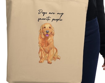 Organic Cotton Tote Bag - Dogs Are My Favorite People | Eco-Friendly Gift | Pawfect Merch