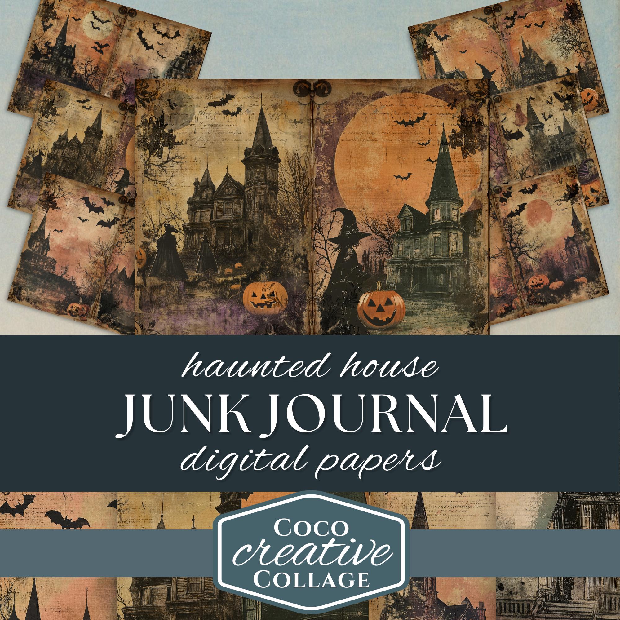 Haunted House Printables for Junk Journals, Vintage Halloween, Gothic ...
