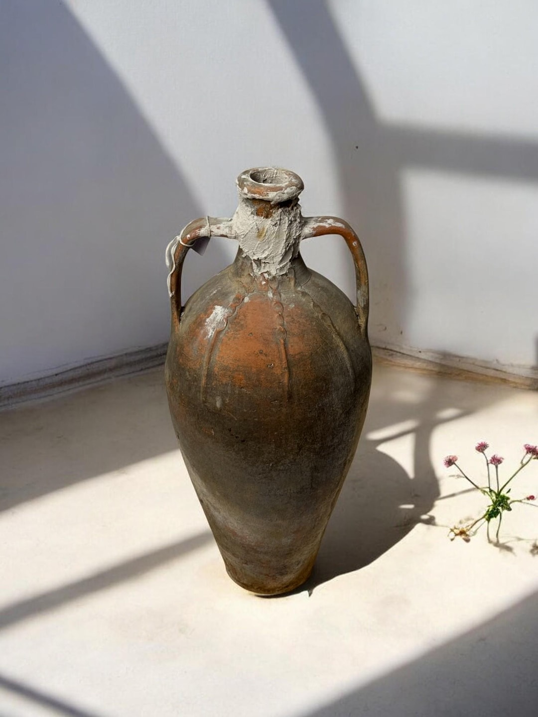 Turkish Terracotta Vase: Rustic Glazed Pottery, Wabi Sabi Home Decor - Etsy