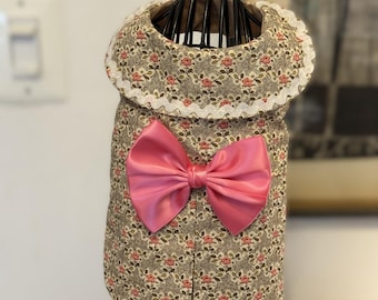 Adorable Dresses for Small Dogs with Satin Bows & Pleated Skirts