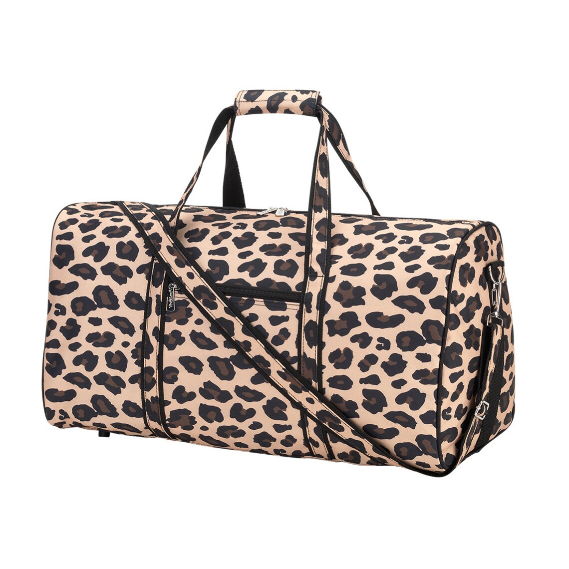 Leopard Duffle Bagmonogrammed Duffelpersonalized Etsy
