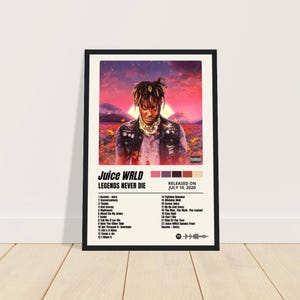Juice wrld poster legends never die - Etsy 日本