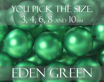 Eden Green Swarovski crystal pearl round beads, Style 5810 You pick the size 3mm OR 4mm Mothers day Diy Crafts