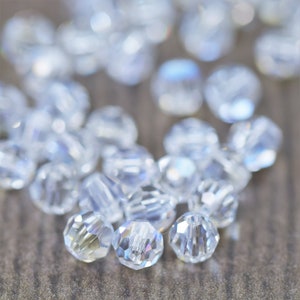 4mm Round Moonlight Swarovski Crystal beads style 5000 4mm round beads (48) Mothers day Diy Crafts