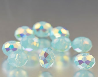 Pacific Opal AB Swarovski crystal beads Style 5040 Rondelle beads
