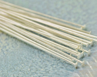 2 inch Sterling silver headpins 24 gauge, domed 20 pieces Mothers day Diy Crafts