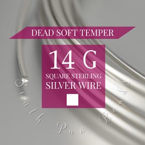 sterling silver square wire 14 gauge