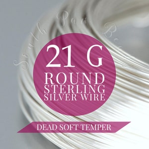 21 gauge sterling silver dead soft round wire