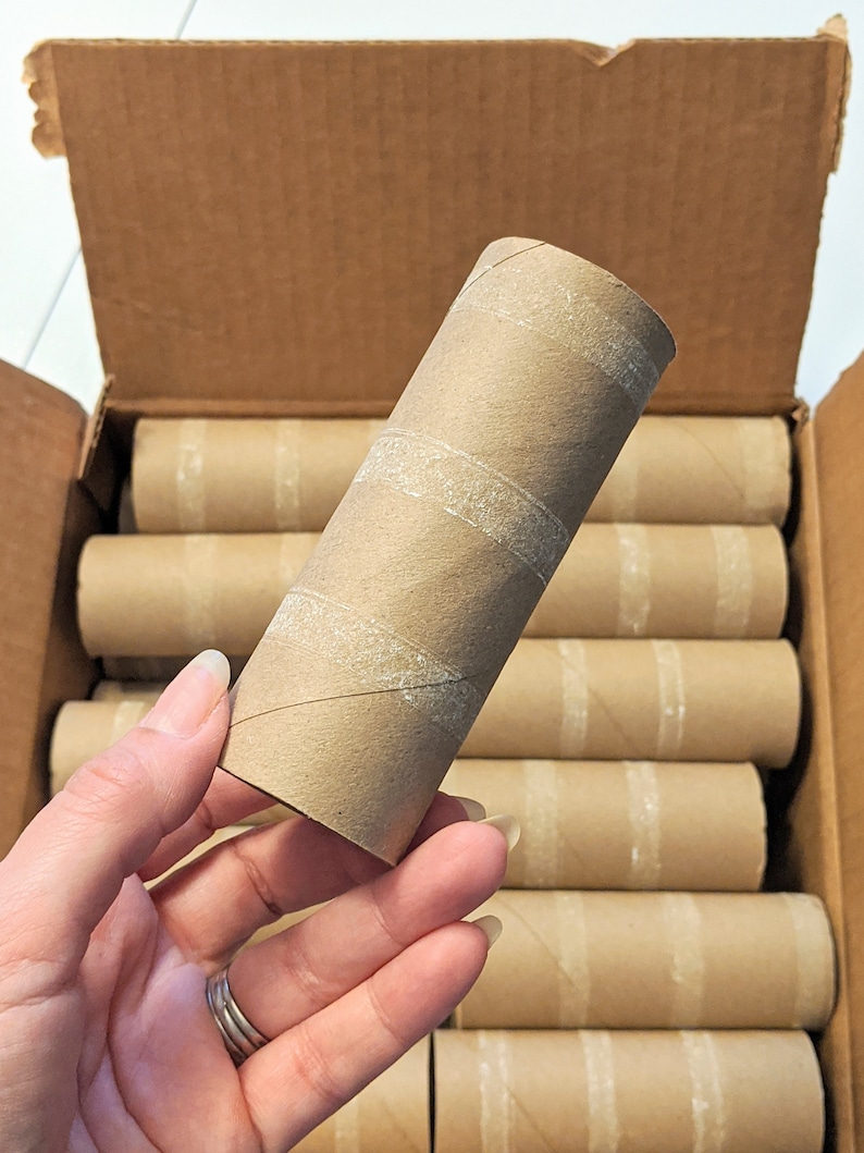 Toilet paper rolls perfect for cardboard crafts upcycling and Etsy