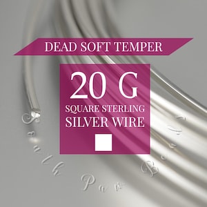 sterling silver square wire 20 gauge