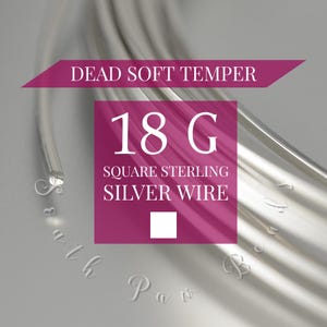 sterling silver square wire 18 gauge