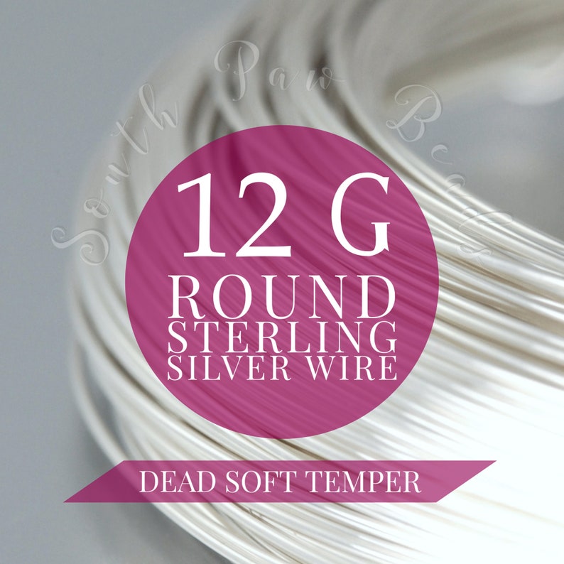 12 gauge sterling silver dead soft round wire