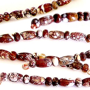 USA | 10 rare Arizona WILD HORSE Magnesite beads | 4-6x10mm tapered barrels & 6-6mm rondelles | Wildhorse *MERZIEs*
