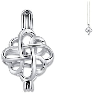 USA | Sterling Silver Pearl Cage pendant | CELTIC KNOT | *MERZIEs*