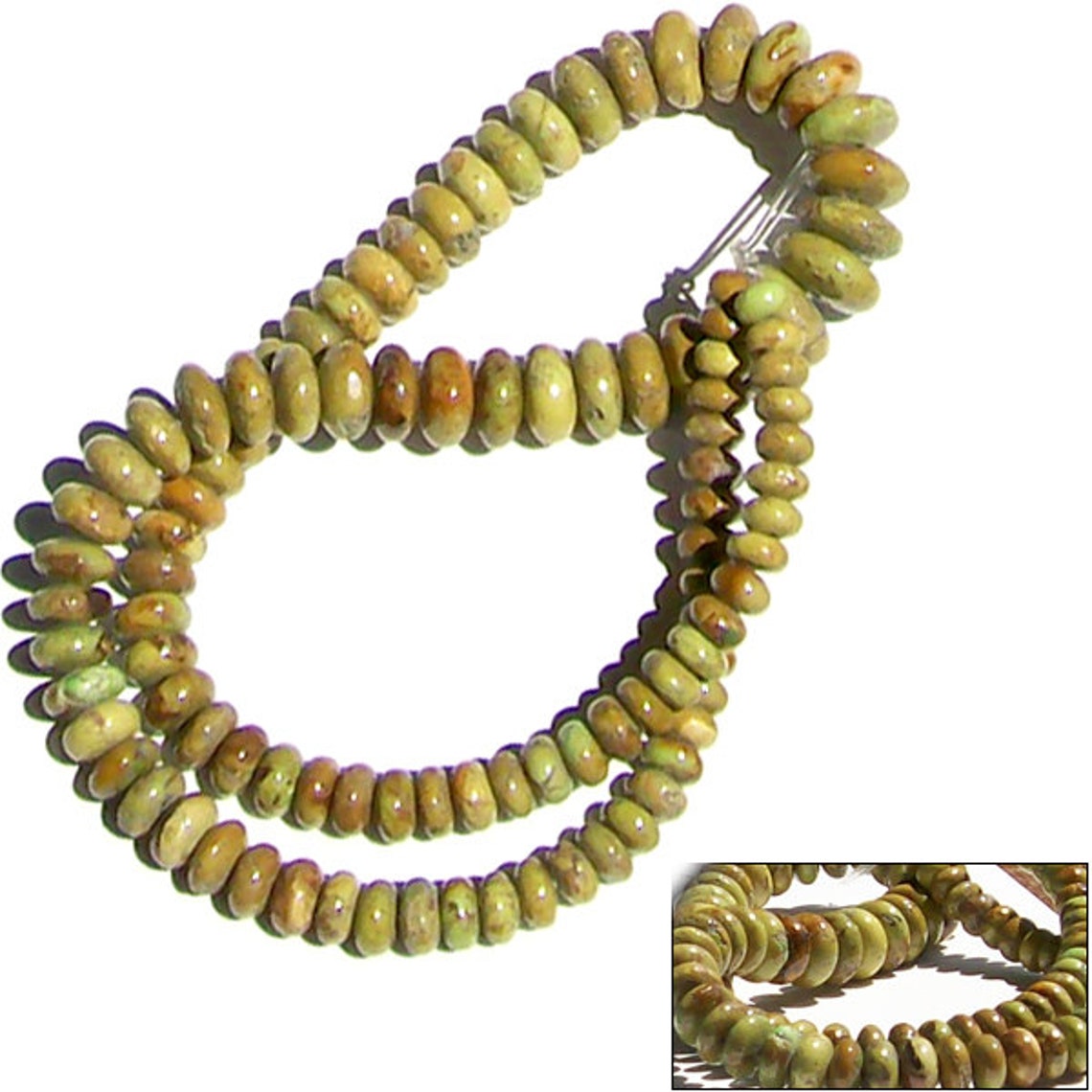 USA 10 Rare GASPEITE beads Australian 6-6.6mm rondelle | Etsy