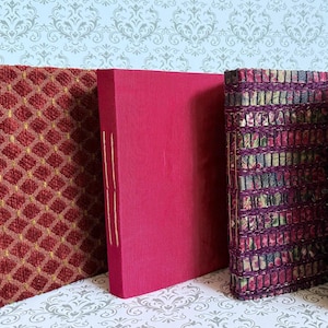 Blank Vintage Junk Journal - unique, handmade journal made with old books, vintage ephemera, and thrifted fabric and papers.