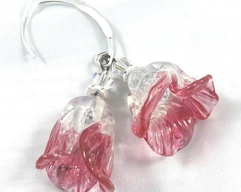 Sterling Silver and Moretti Glass Nightshade Earrings