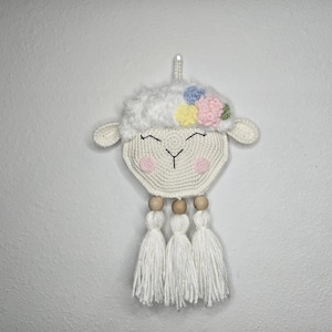 Lamb nursery decor, Easter decoration, wall hanging