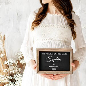 Pregnancy Announcement Digital Template Neutral Social Media Facebook and Instagram template Neutral Tone Customizable Pregnancy Reveal Post