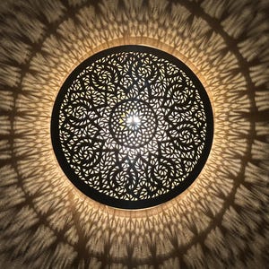 Moroccan Wall Brass Pendant Light – Handcrafted Bohemian Lamp with Intricate Design, Available in Multiple Sizes By 100kends