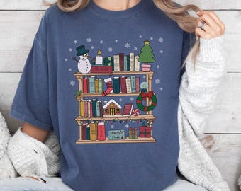 Bookish Christmas shirt for Book lover Bookworm Christmas t-shirt Book lovers gift Xmas Bookish shirt Gift for librarian Christmas book tee