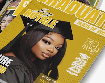 Editable Graduation Magazine Cover Template: Senior Year Keepsake (Canva Digital Download)