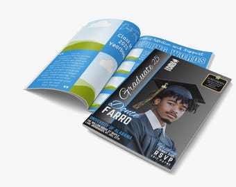 Graduation Magazine Template 2025 | Editable 24-Page Canva Yearbook for Seniors & Class Memories