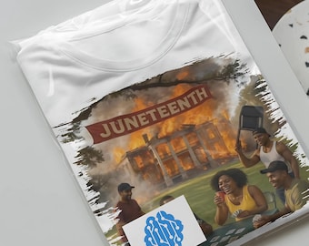 Juneteenth Fire Burning Plantation Clipart – African American Freedom Celebration (PNG Digital Download)