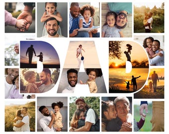 Custom Dad Photo Frame Template, Father's Day Gift (8x10 Canva Design)