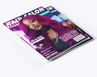 Hair Salon Magazine Cover Template: Editable Canva Design (Instant Download)