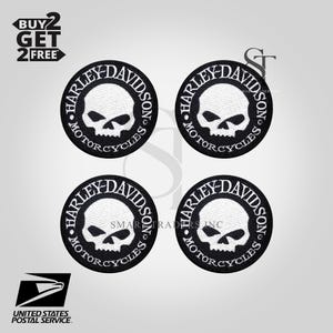 Buy 2 Get 2 Harley Davidson G Willie Skull Embroidery Patch 4 Inch Iron On Sew On Ship from USA