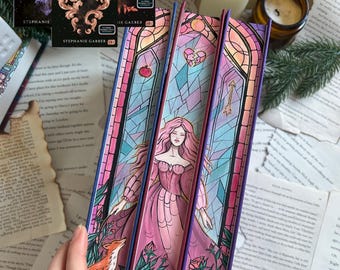 Es war einmal ein gebrochenes Herz gebundenes Buch Set | Handgemalte Vorderkante Aquarell-Illustration