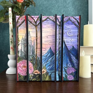 ACOTAR Hardcover Box Set • Stained Glass Painted Edges • Watercolor Collector’s Edition