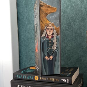 Fire and Blood Book with Custom Watercolor Painted Edges • A Song of Ice and Fire